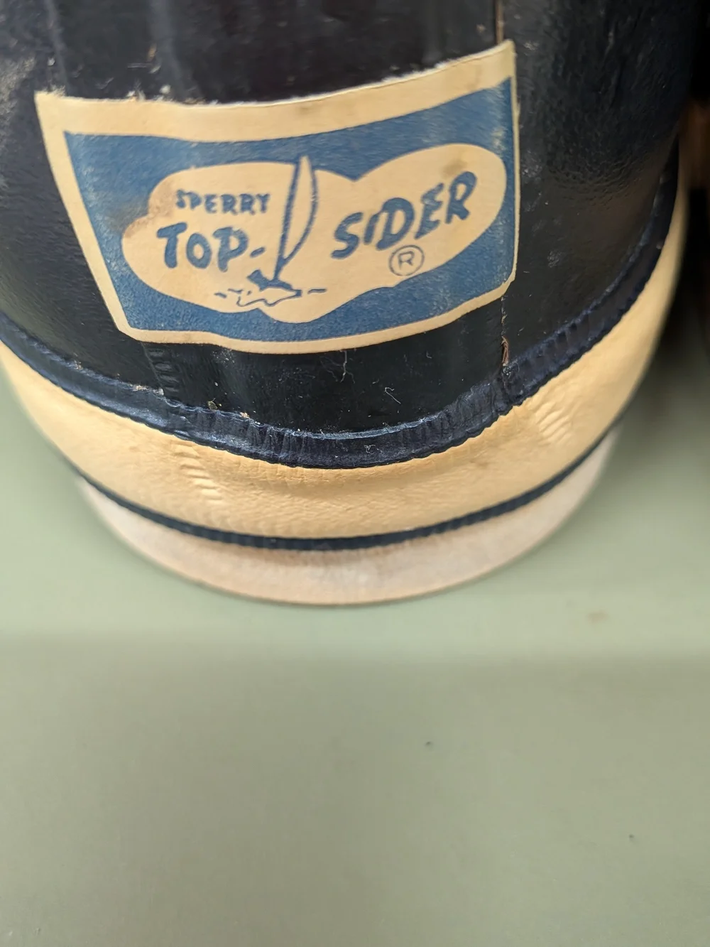 Sperry Top Siders Black Rain & Snow Boots with Cream Trim.